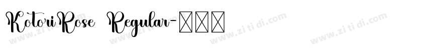 KotoriRose Regular字体转换